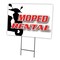 Signmission Moped Rental Yard Sign & Stake outdoor plastic coroplast window, C-1216-DS-Moped Rental C-1216-DS-Moped Rental - alternate 1